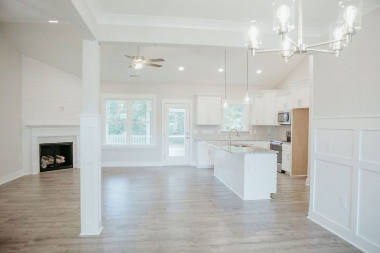 Interior great room view of the Caleb Plan by Neuse River Homes