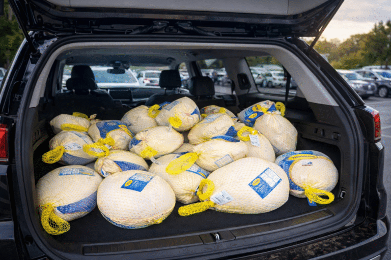 Thanksgiving turkey giveaway by Neuse River Homes
