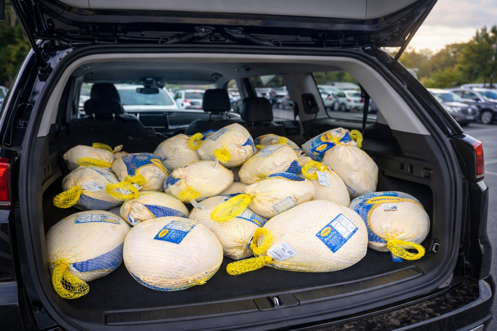 Thanksgiving turkey giveaway by Neuse River Homes