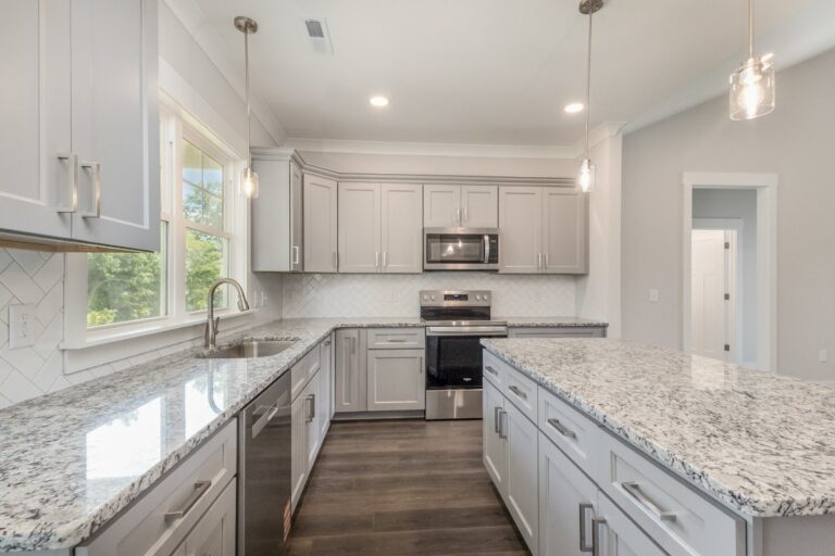 Interior kitchen view of 40 Bailey Boykin Road in Honaker Farms in Selma NC by Neuse River Homes