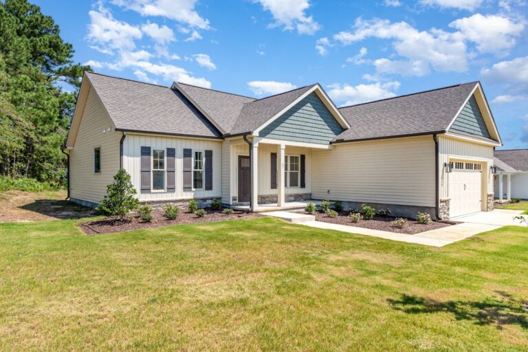 Exterior view of 47 Royal Avenue in Honaker Farms in Selma NC by Neuse River Homes