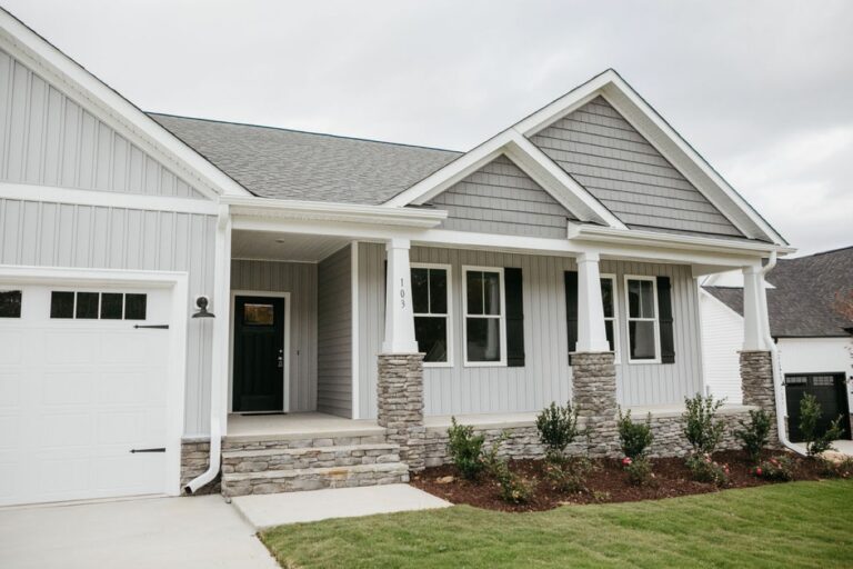Exterior view of the Tyler Plan by Neuse River Homes