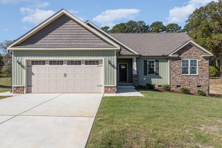 Exterior view of 145 Tee Drive in Selma NC in the Honaker Farms neighborhood built by Neuse River Homes