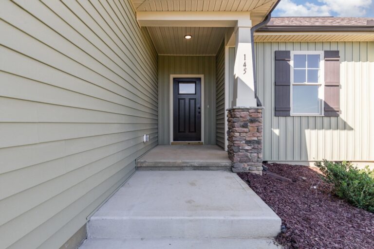 Exterior view of 145 Tee Drive in Selma NC in the Honaker Farms neighborhood built by Neuse River Homes