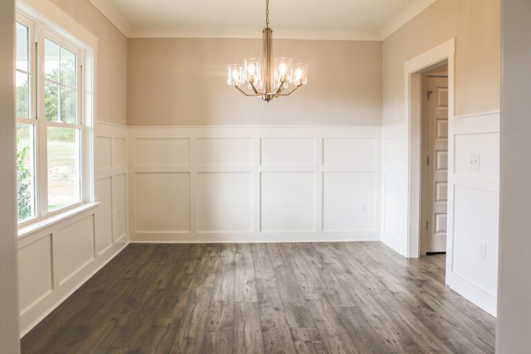 Dining room View of the Mason II floor plan built by Neuse River Homes