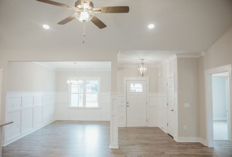 Interior foyer view of 100 Lucky Lane in the Bartlett Farm neighborhood built by Neuse River Homes