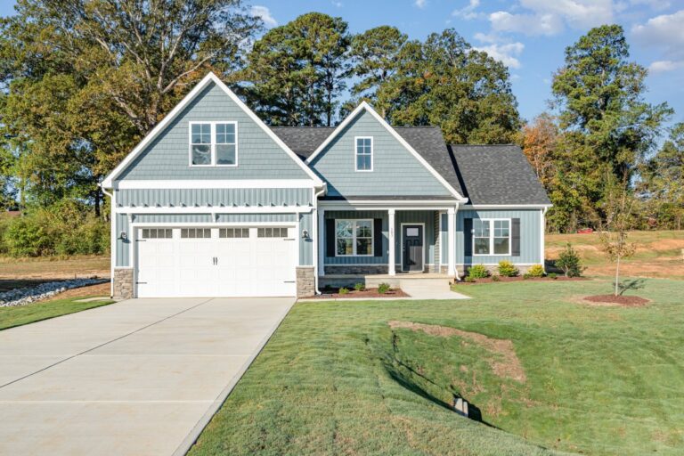 Exterior view of 183 Tee Drive in Selma NC in the Honaker Farms neighborhood built by Neuse River Homes