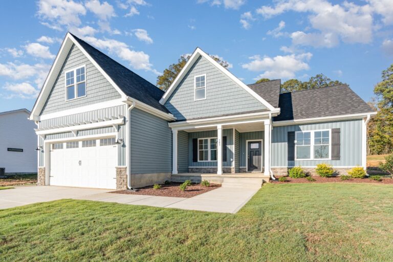 Exterior view of 183 Tee Drive in Selma NC in the Honaker Farms neighborhood built by Neuse River Homes