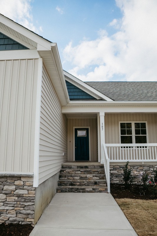 Exterior view of 107 Lucky Lane in Pikeville NC in the Bartlett Farm Community built by Neuse River Homes