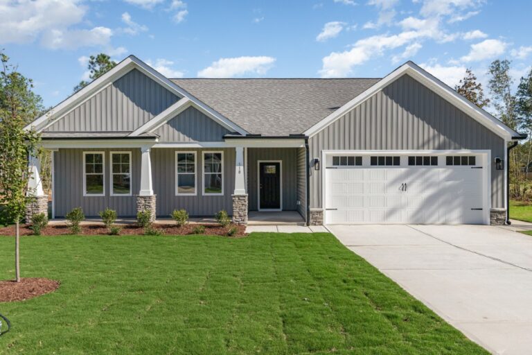 Exterior view of 110 Prosecco Drive in Princeton NC in the Gander Lake Community built by Neuse River Homes