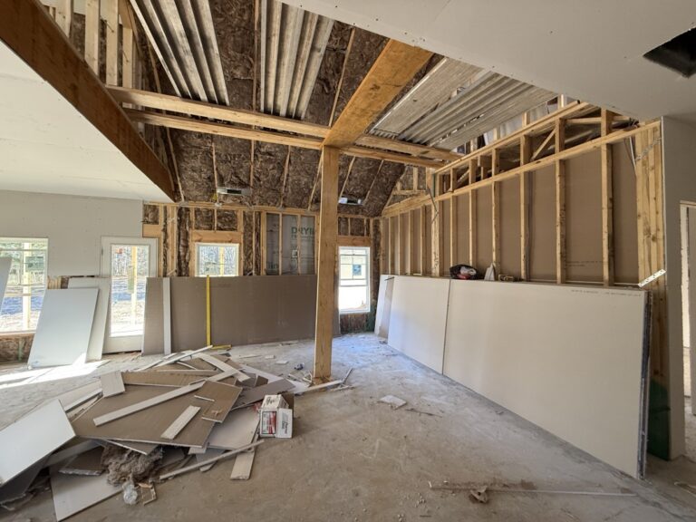 Construction photos of 132 Juju Drive in Cedardale Neighborhood by Neuse River Homes