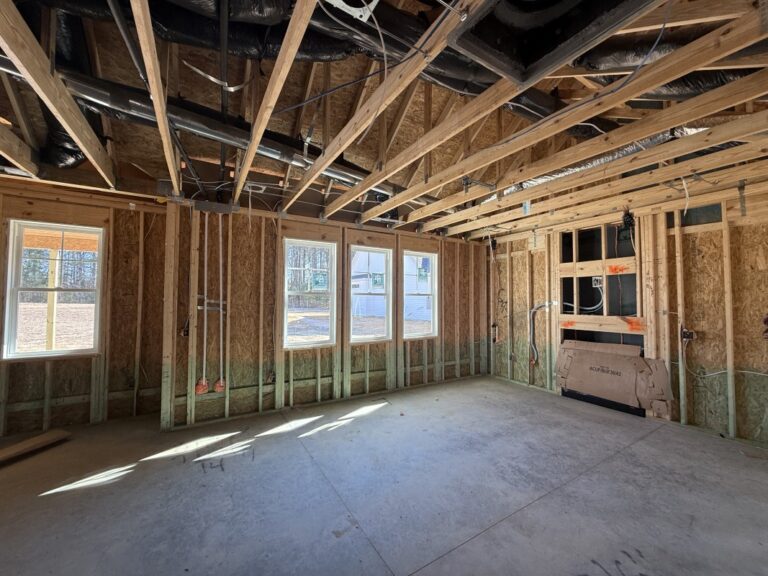 Construction photos of 205 Juju Drive in the Cedardale neighborhood built by Neuse River Homes