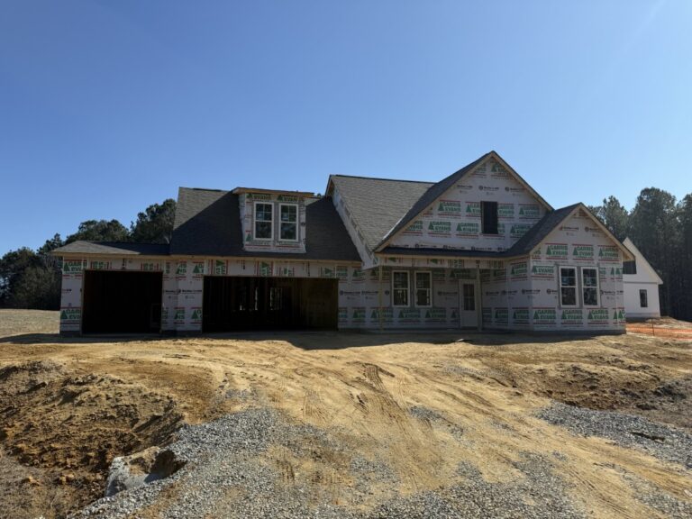 Construction photos of 205 Juju Drive in the Cedardale neighborhood built by Neuse River Homes