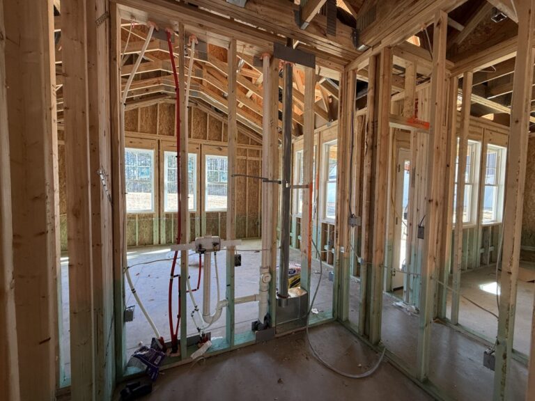 Construction photos of 205 Juju Drive in the Cedardale neighborhood built by Neuse River Homes