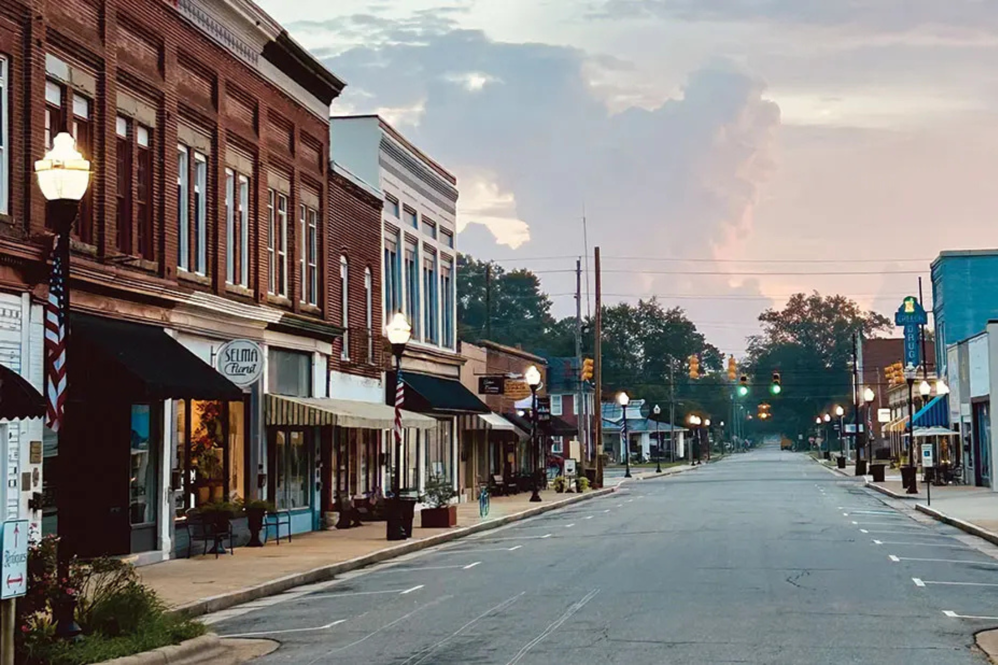 Downtown Selma NC near new homes in Johnston County