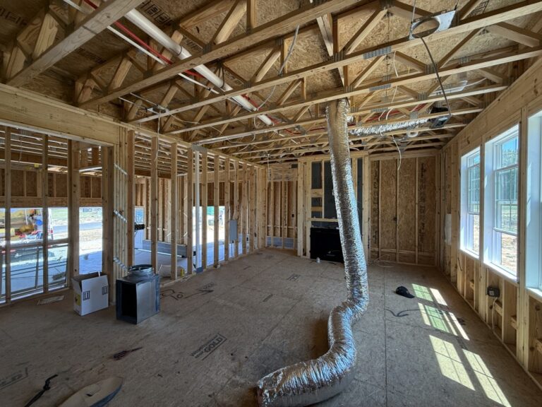 Under Construction Photos of 20 Howell Farm Drive in Selma NC in the Howell Farm Neighborhood built by Neuse River Homes